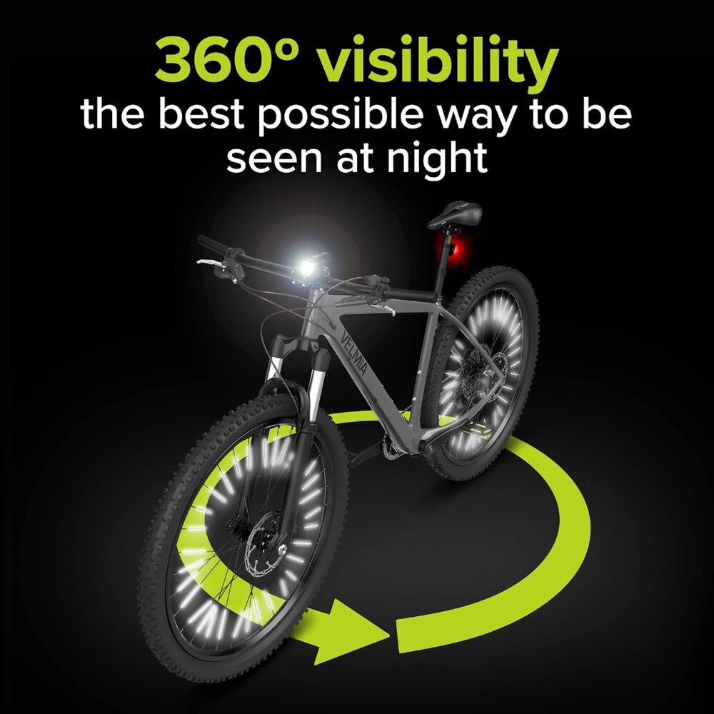 Spoke reflectors [36 Pieces] - 360° Visibility and Easy mounting - Bicycle Spoke - Picture 4 of 9